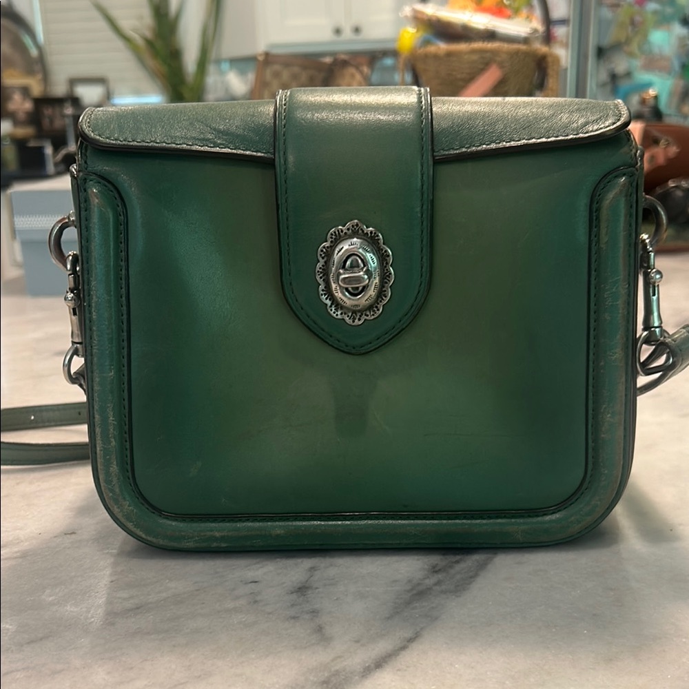 Coach Green Leather Crossbody Bag